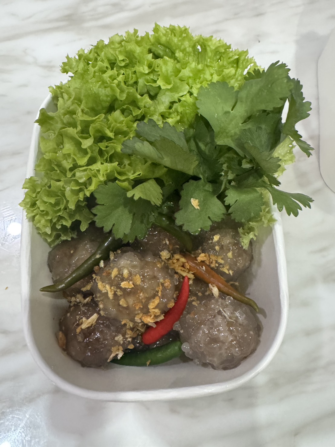 Sago Dumplings with Pork Filling