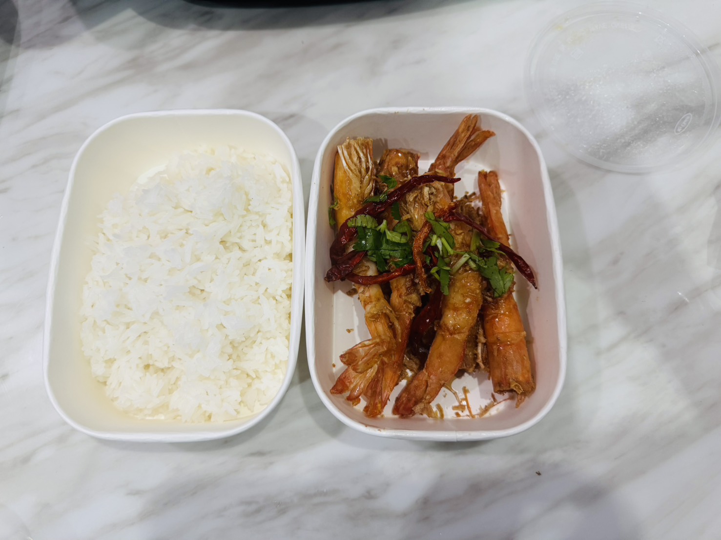 Fried Prawns with Tamarind Sauce & Rice