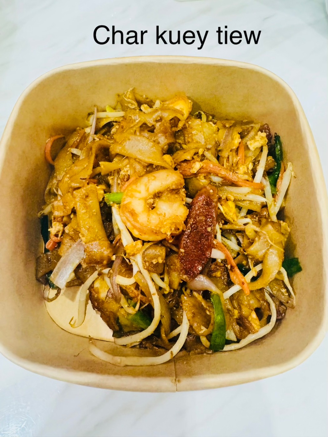 Malay-style fried noodles in soy sauce