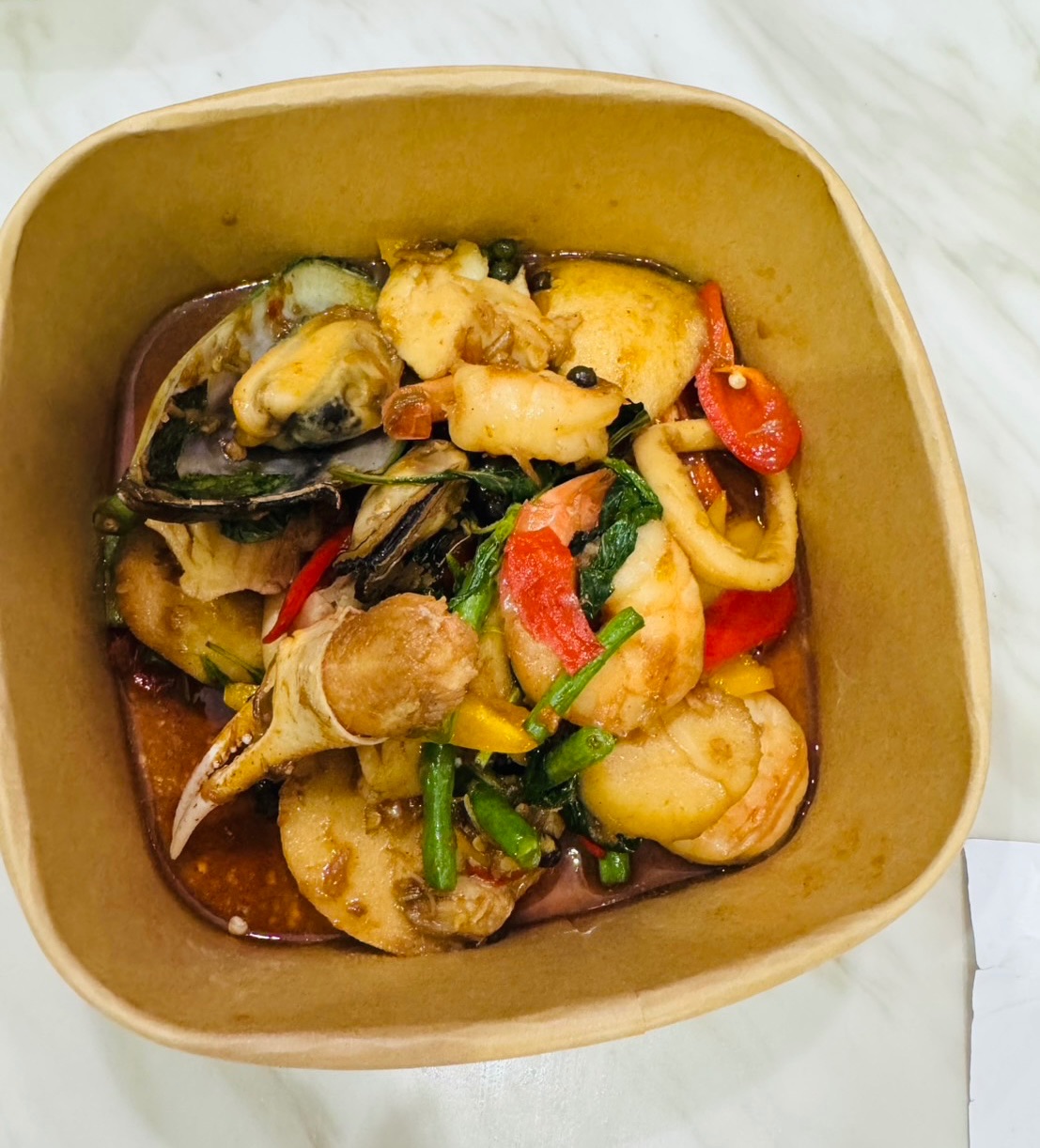 Seafood Holy Basil Stir-Fry
